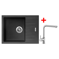 Sinks PERFECTO 650 Pureblack + Elka PERFECTO 650 Pureblack + Elka