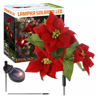 FLD-22-RED | Zahradní solární lampa LED Betlémská hvězda | 70 cm, 600 mAh