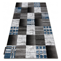 Dywany Lusczow Kusový koberec ALTER Siena čtverce/mřížka modrý