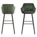 Dkton Designová barová židle Almond lesnická zelená