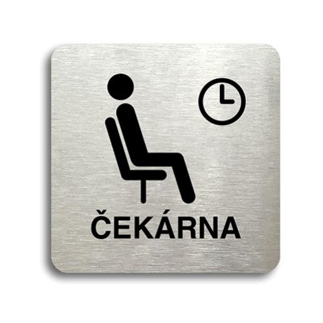 Accept Piktogram "čekárna III" (80 × 80 mm) (stříbrná tabulka - černý tisk bez rámečku)