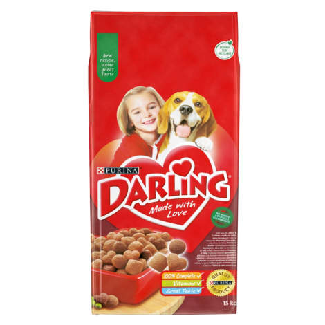 Darling granule pro dospělé psy s příchutí hovězího a kuřecího masa 15 kg