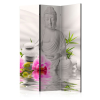 Paraván Buddha and Orchids Dekorhome 225x172 cm (5-dílný)