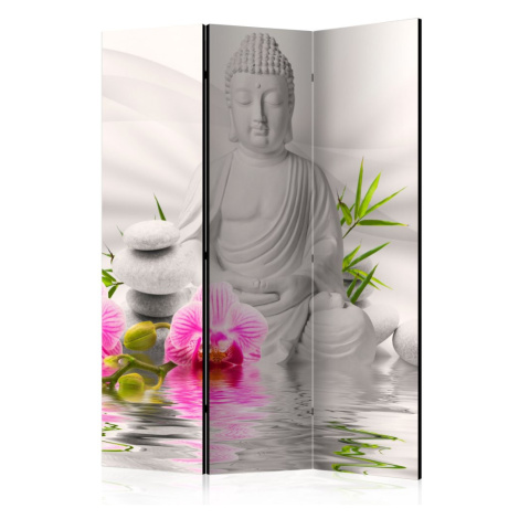 Paraván Buddha and Orchids Dekorhome 225x172 cm (5-dílný) Artgeist