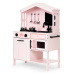 ECOTOYS Dřevěná kuchyně pro děti Cheerful kitchen růžová