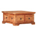 SHUMEE Konferenční stolek 66 × 70 × 35 cm masivní akáciové dřevo, 247723