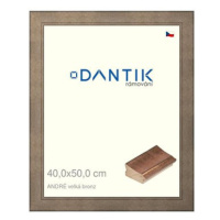 DANTIK rámeček 40 × 50, ANDRÉ velký bronz plexi čiré