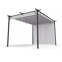 Blumfeldt Pantheon Robust, pergola, 3 x 4 m, s bočními roletami, práškově lakovaná ocel odolná v