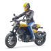 Bruder 63053 BWORLD Motorka Ducati Scrambler s jezdcem