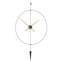 Designové nástěnné hodiny PP807 Pendulum Plus black-walnut 80cm