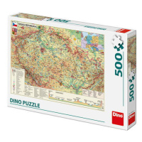 Dino puzzle Mapa české republiky 500 dílků