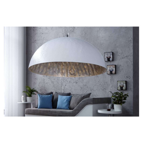 LuxD 16712 Lampa Glimer 70cm bílo-stříbrná závěsné svítidlo