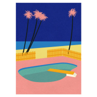 Ilustrace Malibu Beach, Rosi Feist, 30 × 40 cm