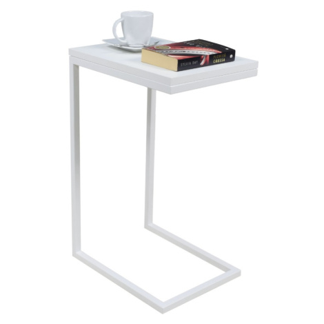 ArtAdrk Příruční stolek SPARK | bílé nohy Barva: Bílá