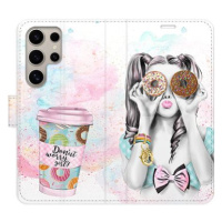 iSaprio flip pouzdro Donut Worry Girl pro Samsung Galaxy S24 Ultra