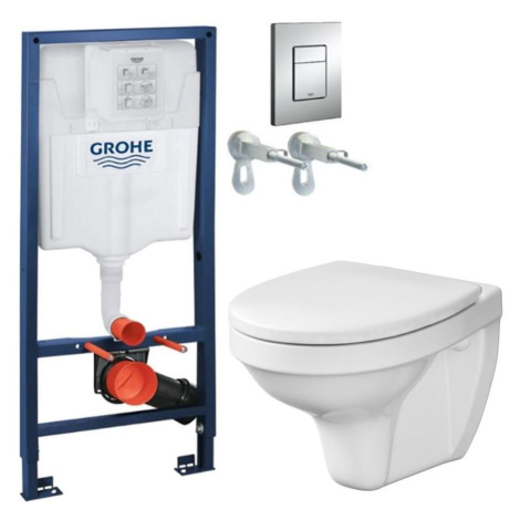 Rapid SL pro závěsné WC 38528SET s chromovou deskou + WC CERSANIT DELFI + SEDÁTKO 38772001 DE1