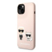 Karl Lagerfeld KLHMP14SSSKCI hard silikonové pouzdro iPhone 14 6.1" light pink Silicone Karl & C