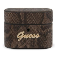 Guess GUACAPPUSNSMLBR pouzdro na AirPods PRO brown Python Collection