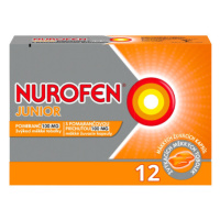 Nurofen Junior Pomeranč 100 mg 12 měkkých tobolek