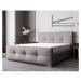 Luxusní čalouněná postel v glamour stylu světle šedá 180 x 200 cm bez úložného prostoru