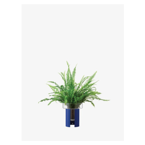 Terrazza květináč, v. 22 cm, Ø19 cm, čirá/kobaltově modrá - LSA international