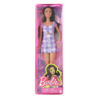 Popron.cz Barbie Modelka - fialkové kostkované šaty HJR98