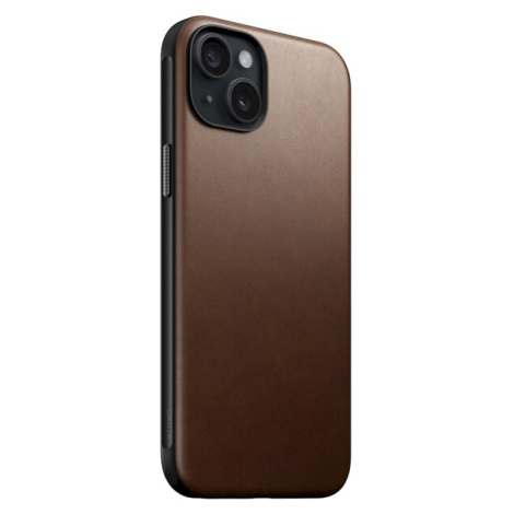 Nomad Modern Leather Case, brown - iPhone 15 Plus (NM01610885) Hnědá