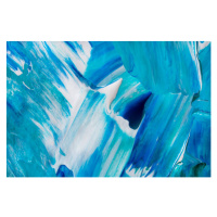 Ilustrace Abstract painting blue background. A fragment, Anna Pismenskova, (40 x 26.7 cm)