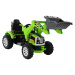 mamido  Elektrický traktor - s radlicí zelený
