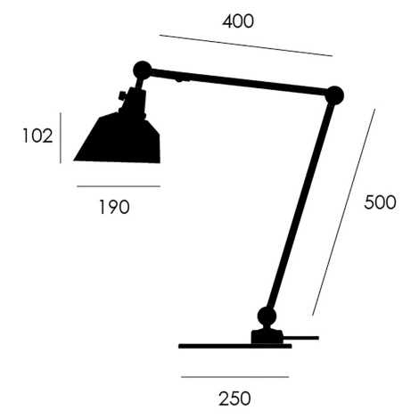 midgard midgard modular TYP 551 stolní lampa černá 70 cm