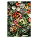 Fotografie Fresh vegetables with mixed nuts flat, Florentin Catargiu / 500px, 26.7 × 40 cm