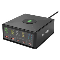 Nabíječka do sítě Blitzwolf 868H, 2xUSB-A, 3xUSB typu C, 160W (černá)