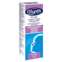Olynth Plus 0,5 mg/ml + 50 mg/ml nosní sprej, roztok pro léčbu rýmy u dětí od 2 let, 10 ml