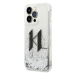 Karl Lagerfeld KLHCP14LLBKLCS hard silikonové pouzdro iPhone 14 PRO 6.1" silver Liquid Glitter B