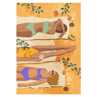 Ilustrace Summer Girls, Raissa Oltmanns, 30 × 40 cm