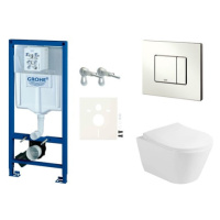 Cenově zvýhodněný závěsný WC set Grohe do lehkých stěn / předstěnová montáž+ WC Glacera Ava SIKO