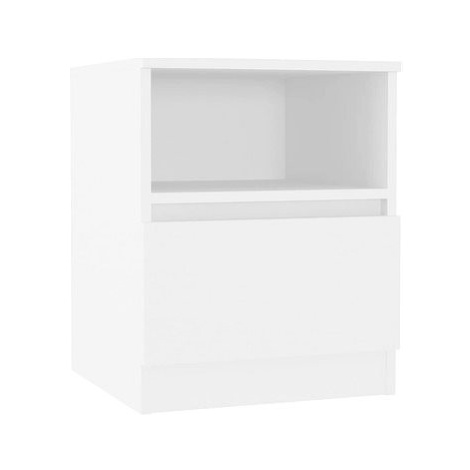 SHUMEE Noční stolek bílý 40 × 40 × 50 cm dřevotříska, 806157