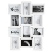 Bílý nástěnný rámeček na 12 fotografií Postershop Kira