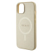 Ochranný kryt Guess PU Saffiano MagSafe pro Apple iPhone 15, béžová