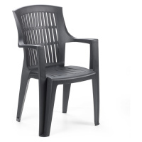 Zahradní židle KARA — plast, více barev Antracit