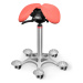 Sedlová židle Salli SwingFit Barva čalounění: Kůže - korálová #05145, Konstrukce: chromová + mas