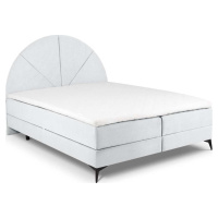 Světle šedá boxspring postel s úložným prostorem 160x200 cm Sunset – Cosmopolitan Design