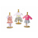 Smoby šaty Baby Nurse pro dětskou panenku 160065 růžové/šedé/bílé