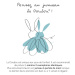 Doudou et Compagnie Paris Doudou Dárková sada - Plyšový králíček s tmavě modrou bambulkou 25 cm