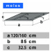 Vchodová stříška MELES 120 x 85 cm, hnědá LG653