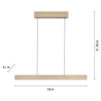 PURE PURE E-Motion LED závěsné světlo nosník, CCT zlatá