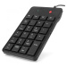 C-TECH klávesnice numerická KBN-01, 23 kláves, USB slim black