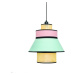 ACA Lighting závěsné svítidlo 1XE27 JAPAN růžová/mentolová textil+ratan D42XH190CM TF20881P