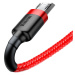 Baseus Cafule extra odolný nylonem opletený kabel USB / Micro USB QC3.0 2,4A 1m red