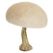 Dekoria Dekoracja Velvet Mushroom 12 cm beige, 11x12 cm